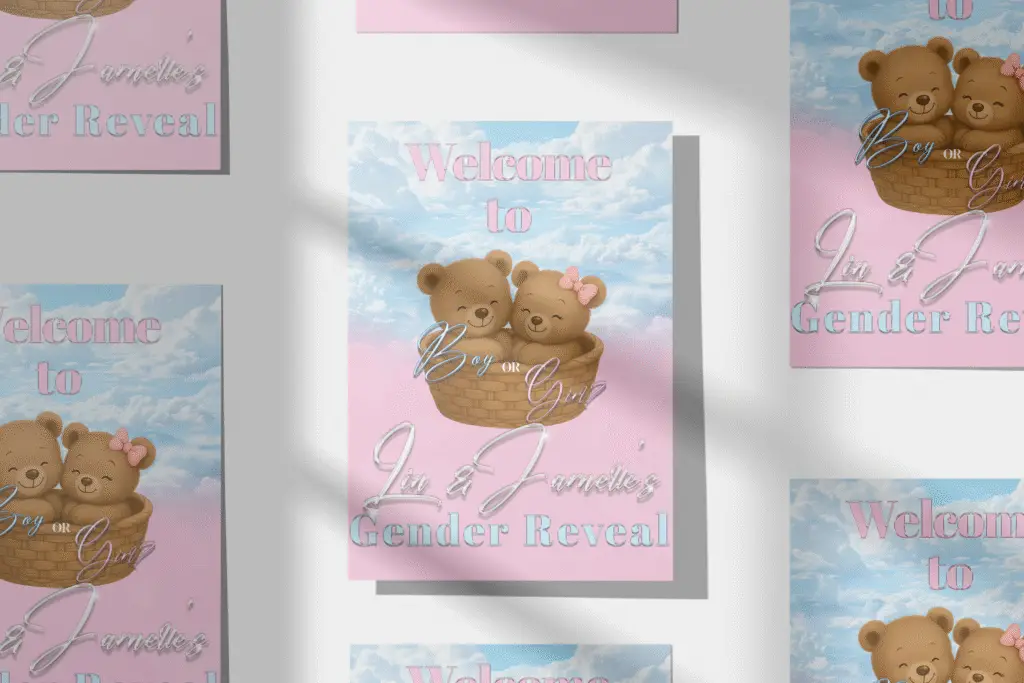 gender reveal welcomes board