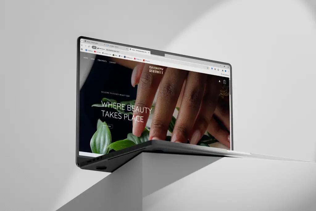 website divinegraphs mock up